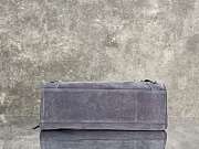Balenciaga Le City Bag Meidum in Gray Suede Calfskin Brass Hardware - 38x24x13cm - 5
