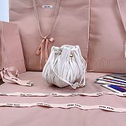 Miumiu Matelasse Nappa Leather Pouch White 5ND022 - 16x14x7.5cm - 4