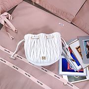 Miumiu Matelasse Nappa Leather Pouch White 5ND022 - 16x14x7.5cm - 2