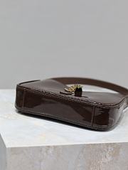 YSL Mini Le 5 A 7 In Patent Leather Brown - 19x11.5x4.5cm - 6