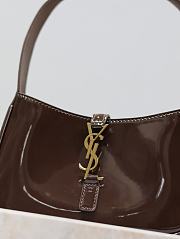YSL Mini Le 5 A 7 In Patent Leather Brown - 19x11.5x4.5cm - 5