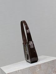 YSL Mini Le 5 A 7 In Patent Leather Brown - 19x11.5x4.5cm - 2