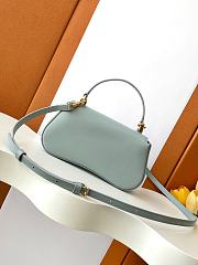 Teen Celine Lola In Shiny Calfskin Ice Blue Silver Hardware - 20x11.5x5cm - 6