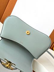 Teen Celine Lola In Shiny Calfskin Ice Blue Silver Hardware - 20x11.5x5cm - 2