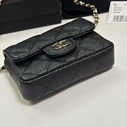 Chanel Mini Flap Bag Coin Purse On Chain Caviar Black - 10x8x3.5cm - 6