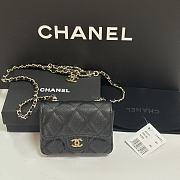 Chanel Mini Flap Bag Coin Purse On Chain Caviar Black - 10x8x3.5cm - 5