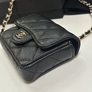 Chanel Mini Flap Bag Coin Purse On Chain Caviar Black - 10x8x3.5cm - 4