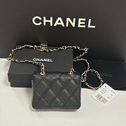 Chanel Mini Flap Bag Coin Purse On Chain Caviar Black - 10x8x3.5cm - 3