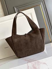 YSL Le 5 A 7 Bea In Suede Leather Brown - 50x28x18cm - 4