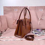 Miumiu Solitaire Nappa Leather Bag Brown 5BA302 - 28x19.5x11cm - 6