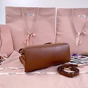 Miumiu Solitaire Nappa Leather Bag Brown 5BA302 - 28x19.5x11cm - 5