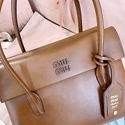 Miumiu Solitaire Nappa Leather Bag Brown 5BA302 - 28x19.5x11cm - 2