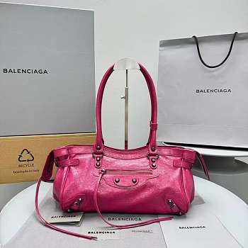 Balenciaga Le City Bag East West In Framboise Arena Storico - 39.8×17.7×14.9cm