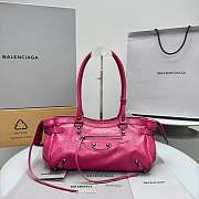 Balenciaga Le City Bag East West In Framboise Arena Storico - 39.8×17.7×14.9cm - 3