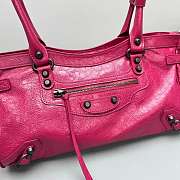Balenciaga Le City Bag East West In Framboise Arena Storico - 39.8×17.7×14.9cm - 2