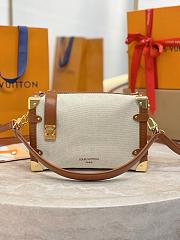 LV Side Trunk MM Canvas Ecru/Cognac M14411 - 23.5x16x8.5cm - 1