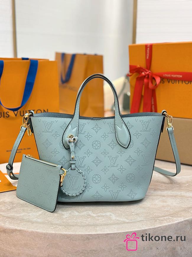 LV Blossom PM Mahina Leather Mineral Blue M24930- 20x20x12.5cm - 1