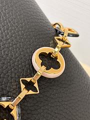 LV Capucines BB Taurillon Leather Chain Monogram Flowers Black M14970 - 27x17.3x9cm - 4