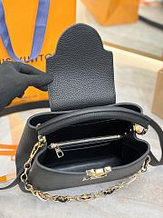 LV Capucines BB Taurillon Leather Chain Monogram Flowers Black M14970 - 27x17.3x9cm - 2