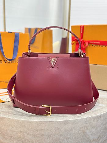 LV Capucines GM Souple Rust Red M13027 - 38x23x16cm