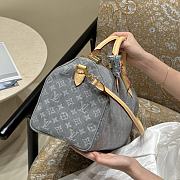 LV Speedy Soft 30 Monogram Denim Washed Gray M13344 - 30x21x17cm - 6