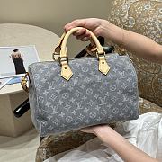 LV Speedy Soft 30 Monogram Denim Washed Gray M13344 - 30x21x17cm - 5