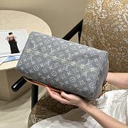 LV Speedy Soft 30 Monogram Denim Washed Gray M13344 - 30x21x17cm - 3