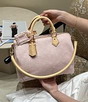 LV Speedy Soft 30 Monogram Denim Washed Pink - 30x21x17cm - 2