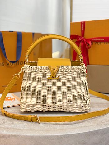 LV Capucines BB Smooth and Rattan Golden Yellow M24976 - 27x17.3x9cm