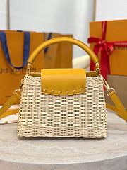 LV Capucines BB Smooth and Rattan Golden Yellow M24976 - 27x17.3x9cm - 5