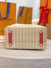 LV Capucines Mini Taurillon and Rattan Pink M26005 - 21x14x8cm - 4
