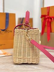 LV Capucines Mini Taurillon and Rattan Pink M26005 - 21x14x8cm - 6