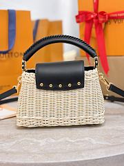 LV Capucines Mini Smooth and Rattan Black M26003 - 21x14x8cm - 4