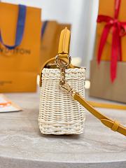 LV Capucines Mini Smooth and Rattan Golden Yellow - 21x14x8cm - 3
