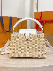 LV Capucines BB Smooth and Rattan White - 27x17.3x9cm - 1