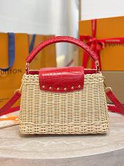 LV Capucines BB Crocodile and Rattan Red - 27x17.3x9cm - 3