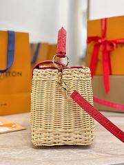 LV Capucines BB Crocodile and Rattan Red - 27x17.3x9cm - 6