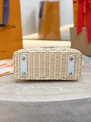 LV Capucines Mini Crocodile and Rattan White - 21x14x8cm - 5