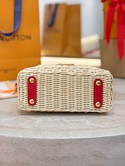 LV Capucines Mini Crocodile and Rattan Red - 21x14x8cm - 5