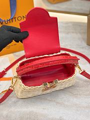 LV Capucines Mini Crocodile and Rattan Red - 21x14x8cm - 3