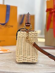 LV Capucines Mini Crocodile and Rattan Brown - 21x14x8cm - 4