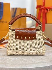 LV Capucines Mini Crocodile and Rattan Brown - 21x14x8cm - 3