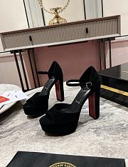 Christian Louboutin Sandaloo 130mm Sandals Suede Black - 5