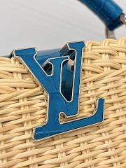 LV Capucines Mini Crocodile and Rattan Blue - 21x14x8cm - 4