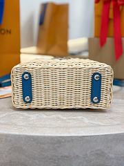 LV Capucines Mini Crocodile and Rattan Blue - 21x14x8cm - 3