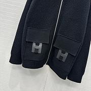 Hermes Wool Knit Jacket Black - 5