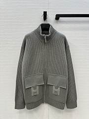 Hermes Wool Knit Jacket Gray - 1