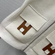 Hermes Wool Knit Jacket White - 6