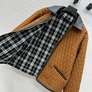 Celine Quilted Jacket In Suede Caramel/ Dark Khaki - 5
