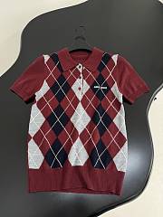 Miumiu Wool Polo Shirt Burgundy  - 5